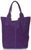 Kožené kabelka shopper bag Vittoria Gotti švestková V5190
